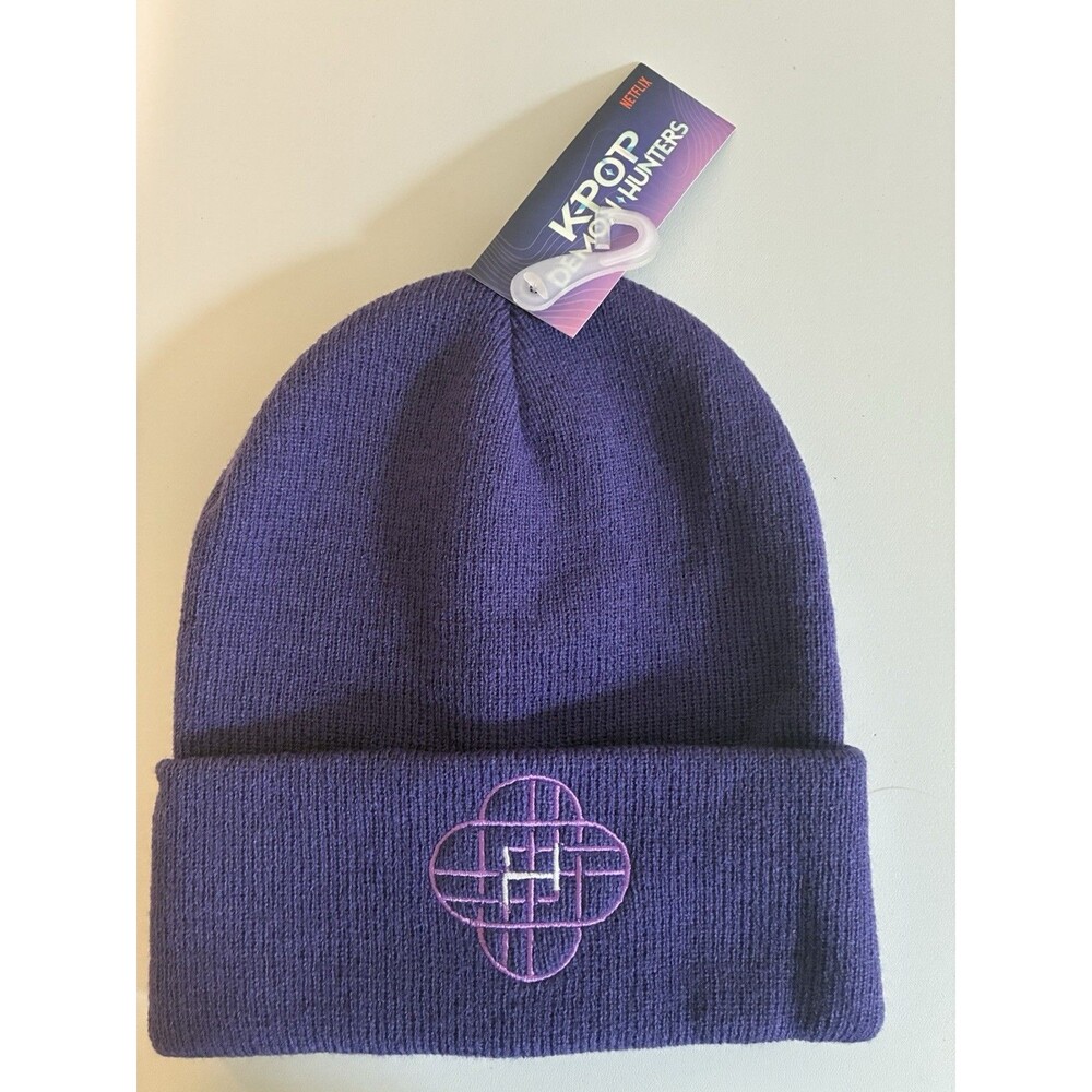 KPop Demon Hunters Logo Purple Beanie